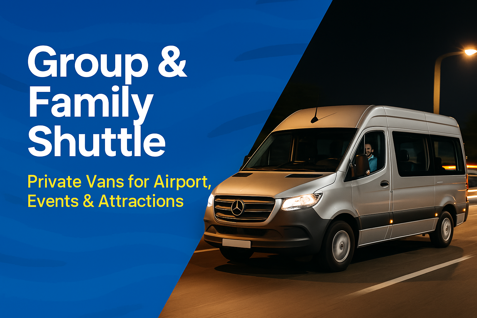 Group & Family Shuttle | Private Vans for Airport, Events & Attractions