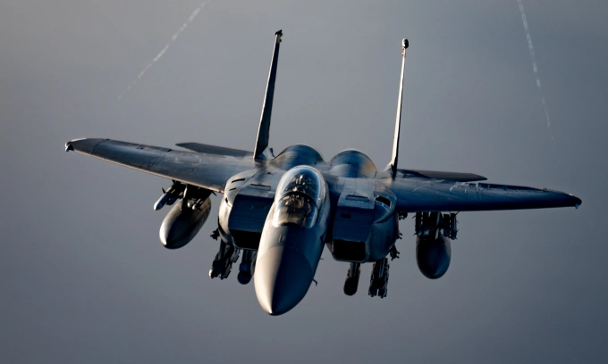 U.S. Deploys F-15 Fighters to Defend Key Outpost in the Indian Ocean