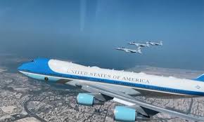 World’s Most Advanced F-15s Escort Air Force One as Trump Arrives in Qatar